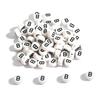 Cuentas planas acrílicas de 4*7 mm con letras inglesas, herramientas de educación temprana para niños para hacer bricolaje, accesorios de joyería con cuentas, pulsera hecha en casa