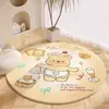 Tapete Redondo Estilo Ins para Sala de Estar, Quarto de Casa, Tapete de Cabeceira, Capacho Resistente a Manchas, Tapete de Chão Impermeável para Sofá e Cadeira Decorativos