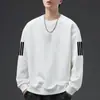 Envio RápidoMoletom Estampado com Gola Redonda Masculino, Novo Pulôver de Manga Longa Solto para Primavera/Outono, Camisa Básica Casual Fashion, Tendência