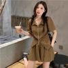 Traje de Moda de Cadena con Cremallera Top y Shorts Verano talla grande chica gordita Casual Adelgazante Conjunto de Dos Piezas para Mujeres Pequeñas