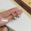 Pendientes de plata S925 con forma de aguja, estilo coreano, ligeros, de lujo, vintage, con incrustaciones de diamantes, de alta calidad, joyería de nicho, nuevos para las orejas 7459