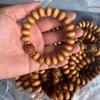 Pulsera Taihang Yabai envejecida, pulsera de aceite negro natural, pulsera de alta densidad, bola de Buda de madera, patrón de genciana, onda de agua, venta al por mayor
