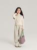 Pudding Haru Otoño e Invierno Borde Auricular Punto de Color Camiseta Base 2024 Otoño e Invierno Nueva Camiseta Base de Punto para Niñas