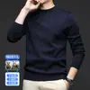 Suéter de Lana 100% Finamente Hilada para Hombre, 450g, Nuevo Estilo Otoño e Invierno 2025, Cuello Alto, Capa Base de Punto Cálido
