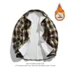 2025 Transfronteriza Estilo Japonés Nuevo para Hombre Holgada de Cuadros Polar Engrosada Manga Larga Talla Grande Moda Camisa Casual