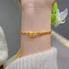 Pulsera Flor de Melocotón Pajarita, Mismo Estilo que Xiaohongshu, Moda Versátil de Nicho, Joyería de Mano Ligera de Lujo y Elegante, Regalo para Novia y Mejor Amiga