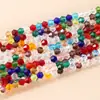 Cuentas de vidrio de imitación con forma de rombo austriaco, cuentas de rombos de cristal AB multicolor para pulseras y collares DIY, al por mayor