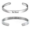 Pulsera popular transfronteriza europea y americana de acero inoxidable para hacer tú mismo Sé Amable envía a amigos moda regalo de vacaciones Pulsera de alto diseño