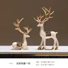 Ampulheta de Areia Movediça com Veado Ornamento Luxo Leve Decoração para Casa Sala de Estar Armário de Vinho Gabinete de TV Mesa de Escritório