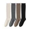 Meias Compressivas para Panturrilha Femininas, Outono e Inverno, Meias de Algodão Quentes de Cor Sólida, Leve Pressão, Emagrecimento, Modelagem de Pernas Bonitas, Meias Longas Zhuji Acima do Joelho