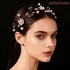 Atacado Transfronteiriço de Acessórios de Cabeça para Noivas, Lindas Tiaras de Pérola e Cristal Feitas à Mão, Acessórios de Cabeça Modernos, Retrô e Personalizados em Estilo Floresta