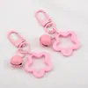 Llavero con Colgante de Campana de Estrella de Cinco Puntas de Colores Caramelo de Aleación Cubierta para Auriculares Decoración de Pareja