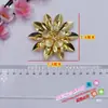 Novedades, Accesorios Hechos a Mano para DIY, Decoraciones Metálicas para Ropa de Espectáculo, Accesorios, Decoraciones para la Cabeza 11 # Flores Metálicas