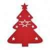 Nuevo Portacubiertos Navideño Transfronterizo Decoraciones de Mesa de Fieltro Vajilla de Árbol de Navidad Ciervo Ángel Copo de Nieve Vajilla