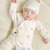 Roupas de bebê recém-nascido primavera e outono algodão monge fino 0 roupa íntima início de março roupas de outono para bebê top de peça única