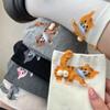 Calcetines Traviesos de Gato para Mujer, Lindos Calcetines Divertidos de Dibujos Animados 3D de Gato de Media Pantorrilla con Pompón, Calcetines de Algodón sin Costuras con Forma de Huevo