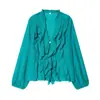 Atacado de Fabricantes de Roupas Femininas Transfronteiriças 2025 Aliexpress Moda Popular Elegante Camisas Decorativas em Camadas