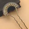 Accesorios para joyería DIY horquilla estilo antiguo borla porosa horquilla de doble punta accesorios para el cabello de vestuario antiguo materiales hechos a mano al por mayor