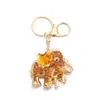 Chaveiro Pingente de Elefante de Metal Feito Sob Medida pelo Fabricante com Strass, Presente de Strass Decoração de Chaveiro de Carro Venda por Atacado