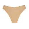 Roupa íntima feminina sem costura de seda gelada transfronteiriça europeia e americana, sexy, alta elasticidade, borda ondulada, confortável, respirável, com fundo de algodão puro