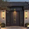Lámpara de Pared Solar Balcón de Villa Patio Puerta Lámpara de Pared Lámpara de Pared de Jardín Lámpara de Pared Impermeable para Exteriores sin Cableado