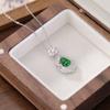 Colgante de calabaza Folu de lujo vintage de jade verde de plata esterlina S925 de Yilu Silver, elegante colgante blanco