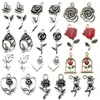 Pingente de Liga com Gotejamento de Óleo de Flor Rosa 20 Peças Feito à Mão DIY Pulseira Colar Chaveiro Acessórios de Joalheria Amazon