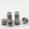 Tornillo Mecánico de Acero Inoxidable 304 con Cabeza Phillips M6M8M10 con Ranura y Almohadilla de Goma Blanda para Accesorios de Muebles de Vidrio