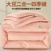 Colcha Jacquard de Algodón Puro Clase A con Fibra de Soja Engrosada Colcha de Invierno Colcha Cálida para Dormitorio Núcleo de Colcha para Suegra Colcha Cuatro Estaciones Dos en Uno