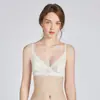 Sutiã sexy leve europeu e americano com renda, fita, bojo de esponja, anti-impacto, com aro de aço, push-up, confortável, respirável, lingerie feminina