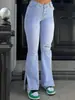 PY1043 barra com fenda azul liso buraco rua Calça jeans Amazon Xiyin Temu igual