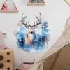 Nuevas Pegatinas de Pared de Alce Estilo Escandinavo Acuarela Decoración de Pared para Sala de Estar Pasillo Pegatinas de Pared Autoadhesivas Venta al por Mayor