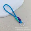 Atacado cordão trançado com nó para celular, chaveiro curto criativo DIY, boneca de pelúcia, alça anti-perda