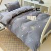Edredón para dormitorio de estudiantes de algodón cuidadosamente seleccionado Ropa de cama Universidad Escuela secundaria Juego de tres piezas Dormitorio Sábanas y fundas de edredón de puro algodón