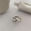 Anillo de amor de plata esterlina s925 para mujer, moderno, con forma de corazón, hueco, personalizado, ligero, de lujo, estilo retro, exquisita apertura, estilo frío.
