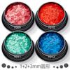 Conjunto de 12 cores misturadas redondas fluorescentes foscas para unhas, lantejoulas, maquiagem para os olhos, glitter, pastilhas, gotas, acessórios para unhas