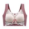 Ropa interior de encaje de una pieza para mujer, copa fija, espalda bonita, colección de accesorios, leche sin aro, recogido, sujetador sin costuras -888