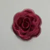 Aplique de Flor de Renda Rosa Bordada 3D Patch de Organza para Decorar Roupas, Casacos de Tela, Vestidos de Noiva e Consertar Furos