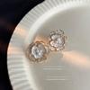 Brincos de tarraxa flor de gota de óleo retro francesa brincos de flor de camélia gentis elegantes elegantes brincos de temperamento de alta qualidade atacado