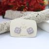 Pendientes de Botón de Trébol de Cuatro Hojas Frescos y Sencillos con Circonita Micropavimentada, Pendientes Dulces y Elegantes con un Toque de Lujo, Venta al por Mayor para Orejas Perforadas