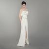 Vestido de Novia Ligero Estilo Francés 2026 Nuevo Modelo, Vestido de Satén Elegante y Único sin Tirantes para Novias de Figuras Pequeñas