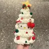 Adornos Navideños Auténticos de Gatito Bolsa Colgante Muñeco de Peluche de Papá Noel Llavero Colgante Regalo para Mujeres