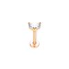 Aço Inoxidável 316L 100% Aço Inoxidável Fundido Piercing Labial Olho de Cavalo Joia para Piercing 1.2 Rosca Interna 1.0 Piercing de Orelha Rosqueável