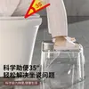 Taburete de Plástico para Inodoro al por Mayor, Nuevo Diseño Transparente Engrosado, Alto Valor Estético para Baño, Dormitorio e Inodoro, Reposapiés Taburete Bajo