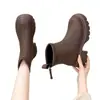 Botas Martin de cuero suave para mujer, nueva colección otoño/invierno 2026, cómodas y no cansan, de suela gruesa, que aumentan la altura, estilo Chelsea, con cremallera trasera, botines de moda