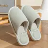 Chinelos de Linho com Solas Grossas para Mulheres, Adequados para Todas as Estações, Uso Interno na Primavera, Outono e Verão, Uso em Casa, Chinelos de Algodão e Linho, Antiderrapantes, Atacado Masculino