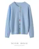 100% cachemira pura, nueva colección otoño/invierno, suéter de cachemira con botones de colores, top de punto para mujer, prenda exterior, ropa de mujer