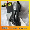 Botas de Cano Alto com Zíper Lateral Acima do Joelho Novas Outono/Inverno 2025 Botas Retrô de Salto Grosso Botas de Cano Alto Femininas Que Fazem Você Parecer Mais Magra