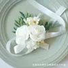 237 Ramillete de celebración de negocios estilo occidental flor de mano suministros de boda estudio de flores artificiales accesorios para fotos Serie Blanca