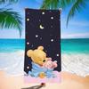 Toalla de Playa de Dibujos Animados de Winnie the Pooh para Nadar en el Mar, Toalla de Baño de Dibujos Animados de Secado Rápido y Absorbente, Linda y Personalizada Especial para Bañarse